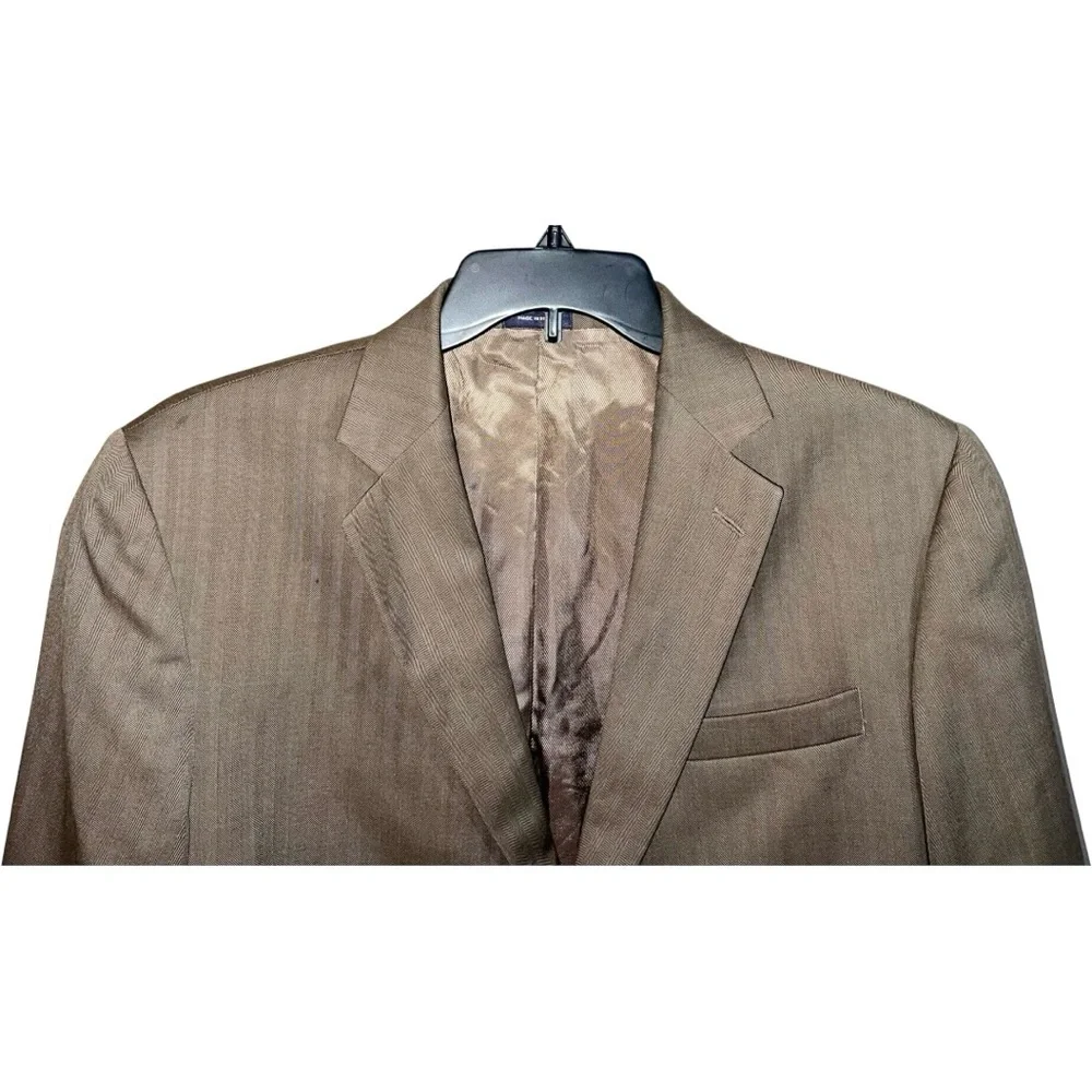 Stafford Blazer Sport Coat Blazer Men’s Size 44R Tan Classic Fit Travel 2 Button
